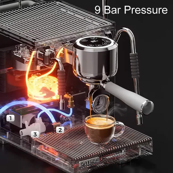Mielux Espresso Coffee Machine With Grinder - Image 2